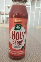 चीनी की मात्रा Holy berry smoothie Erdbeeren, Johannisbeeren, himbeere
