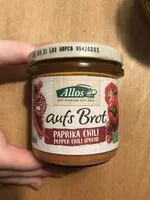 Zuckermenge drin Allos Auf´s Brot Paprika Chili, 140 GR Glas