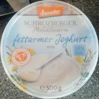 入っている砂糖の量 Demeter Fettarmer Joghurt