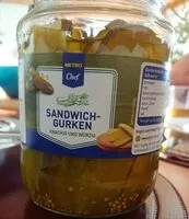 Quantité de sucre dans Sandwichgurken