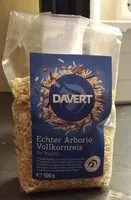 Suhkru kogus sees Echter Arborio Vollkornreis