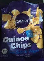 चीनी की मात्रा DAVERT Bio Quinoa Chips Sea Salt & Pepper, 35 G