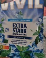 Suhkru kogus sees Halsbonbons - extra stark