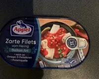 Zuckermenge drin Fisch Hering Filets Balkan Art
