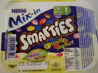 Cantidad de azúcar en Smarties & Vanillejoghurt