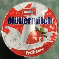 Jumlah gula yang masuk Müllermilch Erdbeere