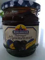 入っている砂糖の量 Thüringer Pflaumenmus