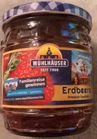 入っている砂糖の量 Marmelade Erdbeere