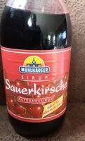入っている砂糖の量 Sauerkirsche Getränkesirup