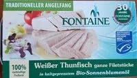 入っている砂糖の量 Weißer Thunfisch ganze Filetstücke