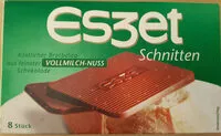 Suhkru kogus sees Eszet Schnitten Vollmilch-nuss