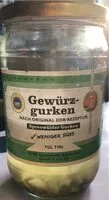Zuckermenge drin Gewürzgurken