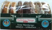 İçindeki şeker miktarı Feine Nürnberger Oblaten-Lebkuchen