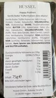 Quantité de sucre dans Happy Pralinen