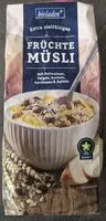 Suhkru kogus sees Früchte Müsli