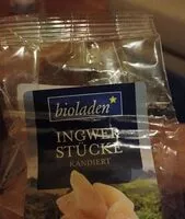 Suhkru kogus sees Ingwer stücke
