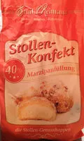 Zuckermenge drin Stollen-Konfekt, Marzipanfüllung