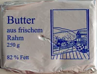 İçindeki şeker miktarı Butter aus frischem Rahm