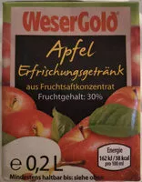 Количество сахара в Apfel Erfrischungsgetränk