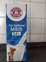 Jumlah gula yang masuk Haltbare Milch 3,8 % Fett