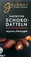 含糖量 Schokodatteln mit ganzer Mandel gefüllt - Zartbitter