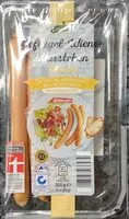 Sokerin määrä sisällä Geflügel-Wiener Würstchen
