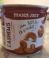 Zuckermenge drin Cashews, geröstet & pikant gewürzt