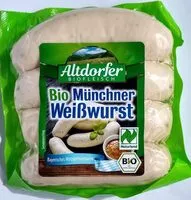 Quantité de sucre dans Weißwurst
