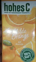 Sucre et nutriments contenus dans Milde orange