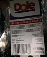 Jumlah gula yang masuk Dole Red Seetless Grapes