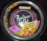Sokerin määrä sisällä Bulgursalat mit Bohnen und Oliven