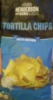 चीनी की मात्रा Tortilla Chips Salty natural