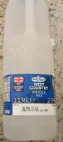 Количество сахара в West country whole milk
