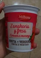 Quantité de sucre dans Yogur de fruta y verdura fresa y zanahoria