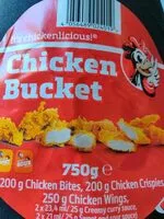Sokerin määrä sisällä Chicken bucket