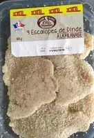 Jumlah gula yang masuk 4 Escalopes de dinde à la milanaise