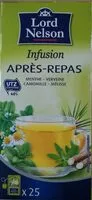 Sokerin määrä sisällä Infusion après-repas