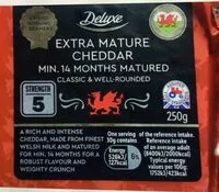 Quantité de sucre dans Extra mature cheddar