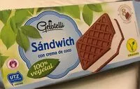 Sokerin määrä sisällä Sándwich con crema de coco