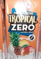 Amount of sugar in Bebida mixta de fruta y leche tropical zero