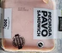 Suhkru kogus sees Pechuga de pavo sandwich