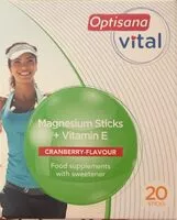 入っている砂糖の量 Magnesium sticks + vitamin E