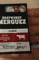 含糖量 ALDI BBQ Grobe Merguez Bratwurst 360 g € 3,49 Packung (1 kg = € 9,69) inkl. MwSt. Aus Rind- und Lammfleisch.