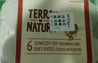 Sokerin määrä sisällä 6 ouefs Suisse élevage en plein eir