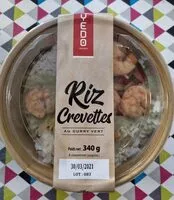 Quantité de sucre dans Riz crevettes au curry vert