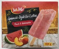 Zuckermenge drin Sorbet meloun a broskev