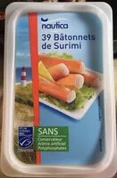 Jumlah gula yang masuk Batonnets de surimi