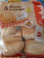 Sokerin määrä sisällä Weizenbrötchen