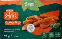 İçindeki şeker miktarı Vegan sticks cheese-style