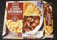 Zuckermenge drin Steak and Gravy family pie